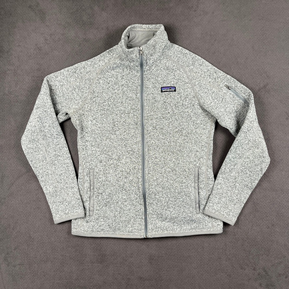Patagonia Better Sweater Jacket Womens Small Birch White Full Zip Fleece 25542